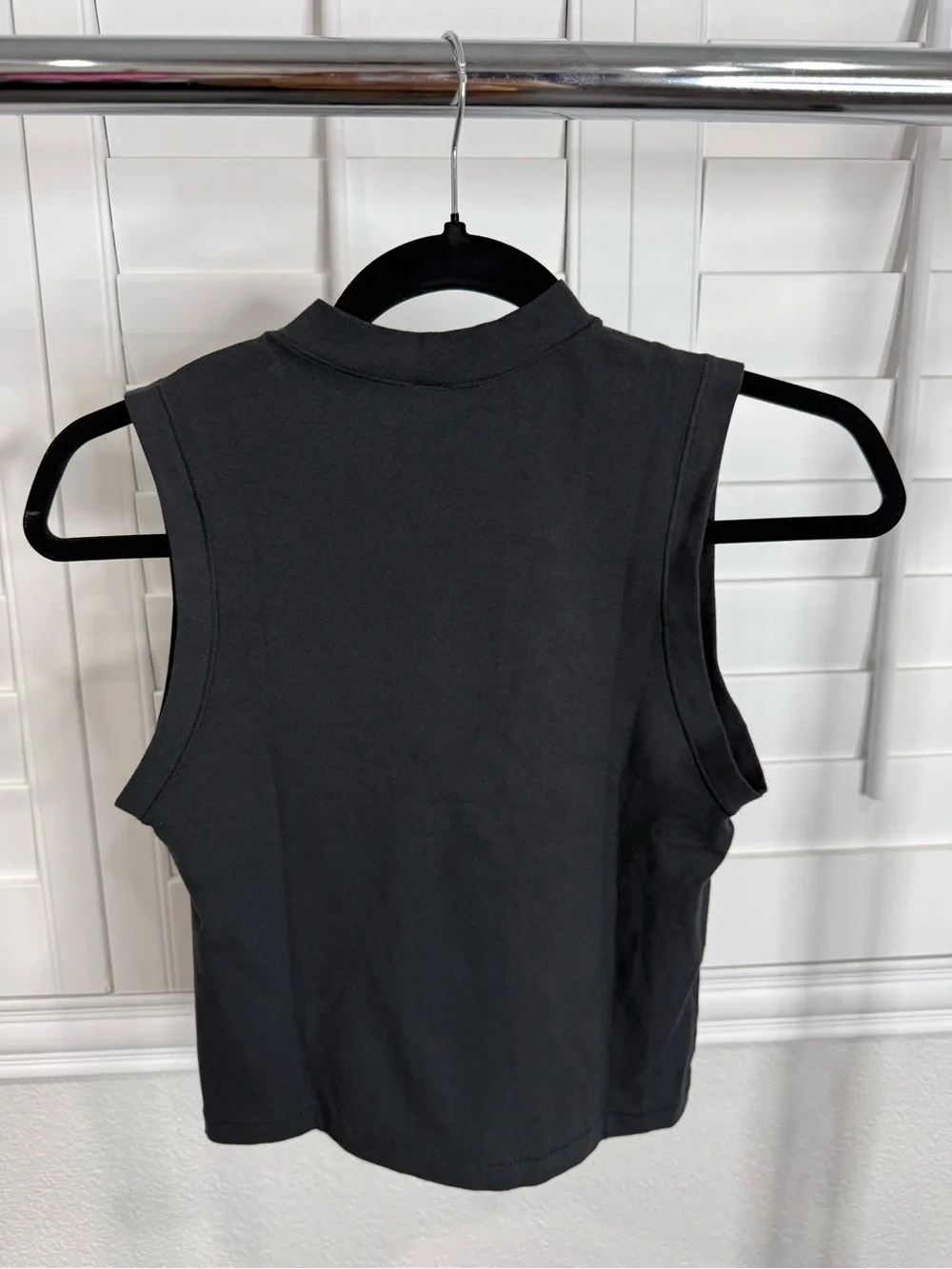 SKIMS Black Sleeveless Mock Neck Tank